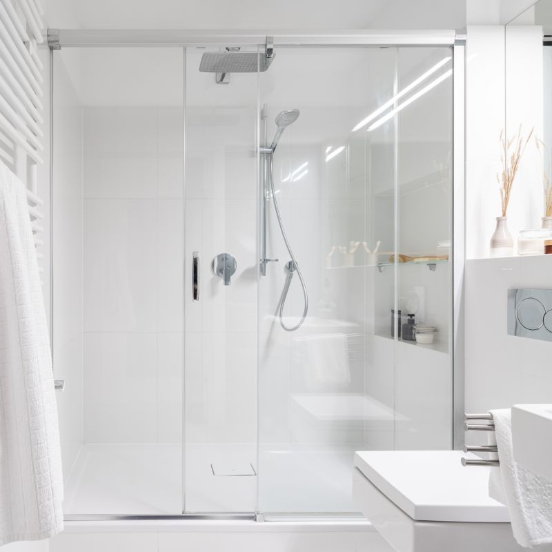 Shower with Frameless Glass